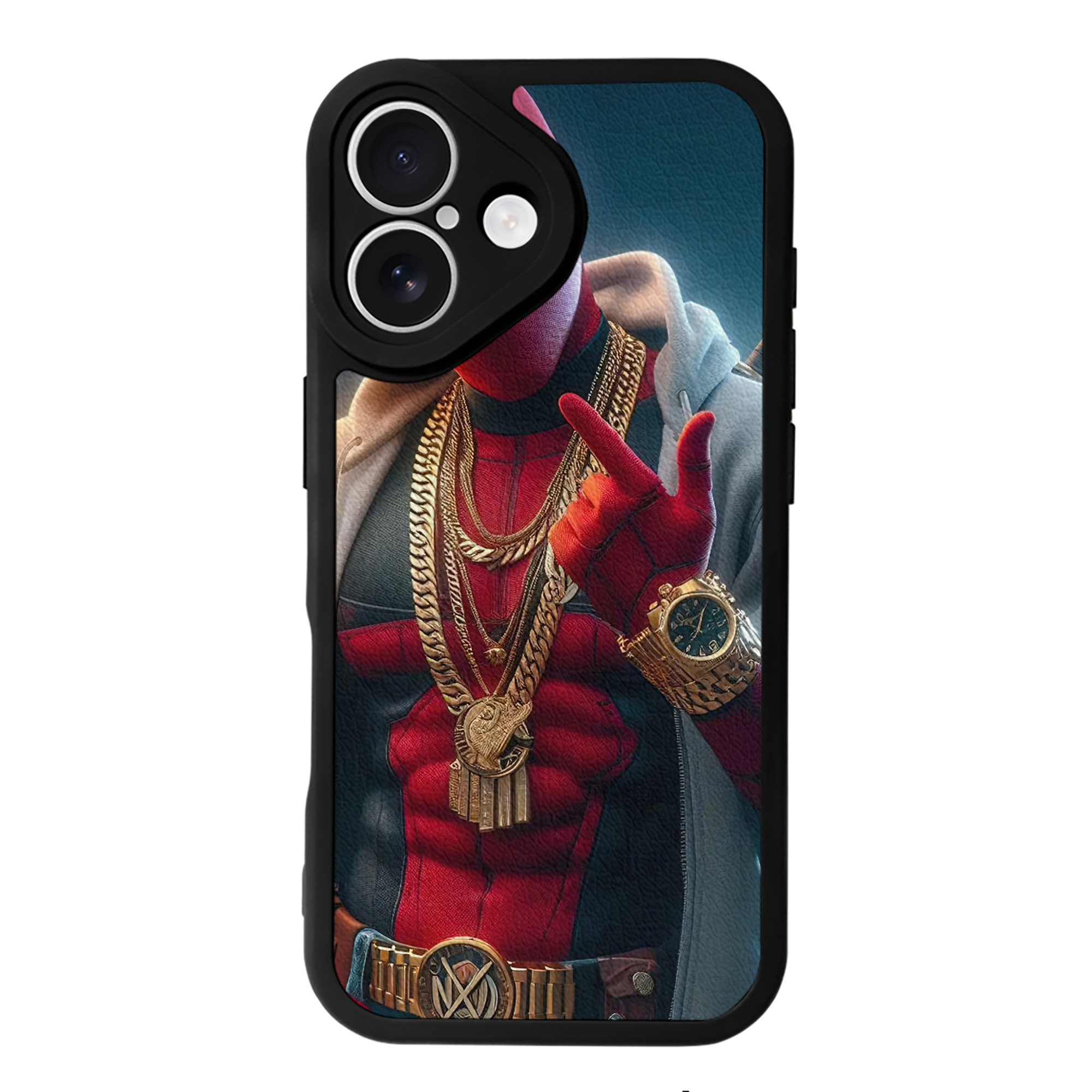 （画像用） Deadpool デッドプール 【iPhone 16シリーズ対応】シリコンスマホケース（レザー調） 材質：シリコン